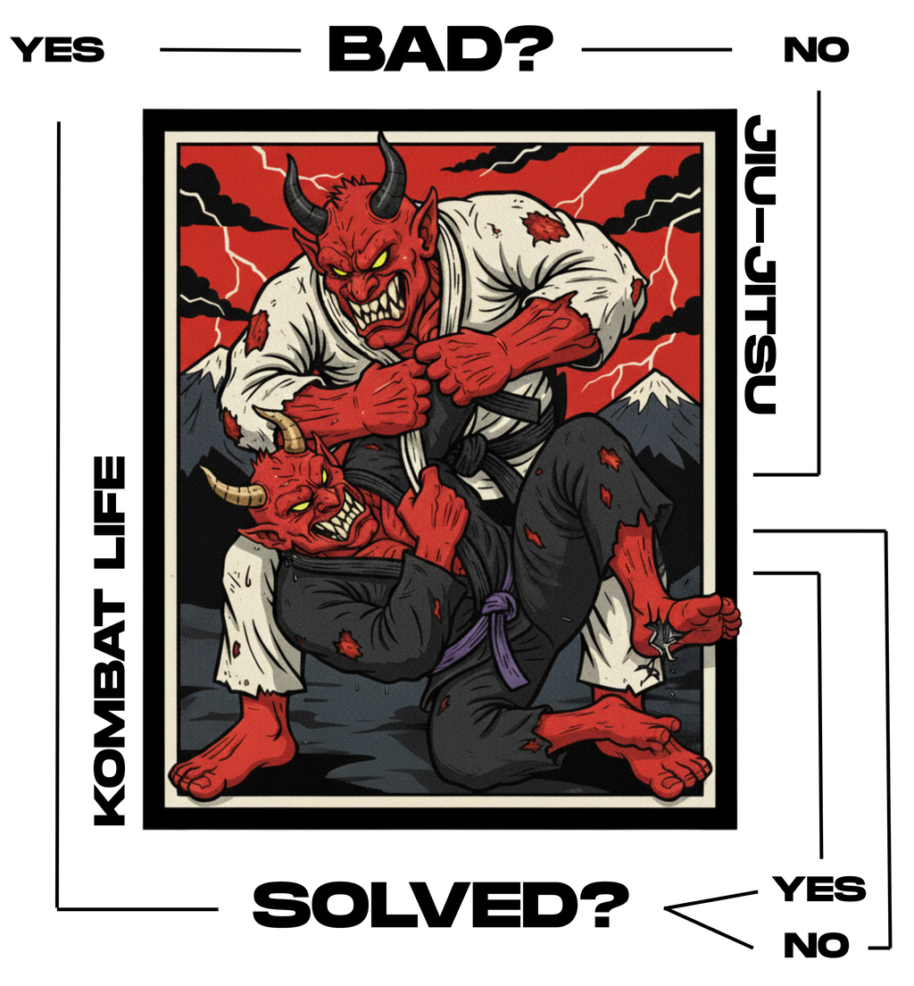 Camiseta Oversize "BJJ" – Gris Ártico | Kombat Life