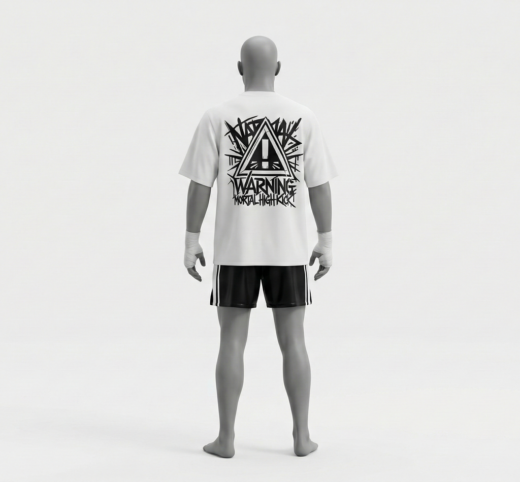 Camiseta oversize blanca de kombat life