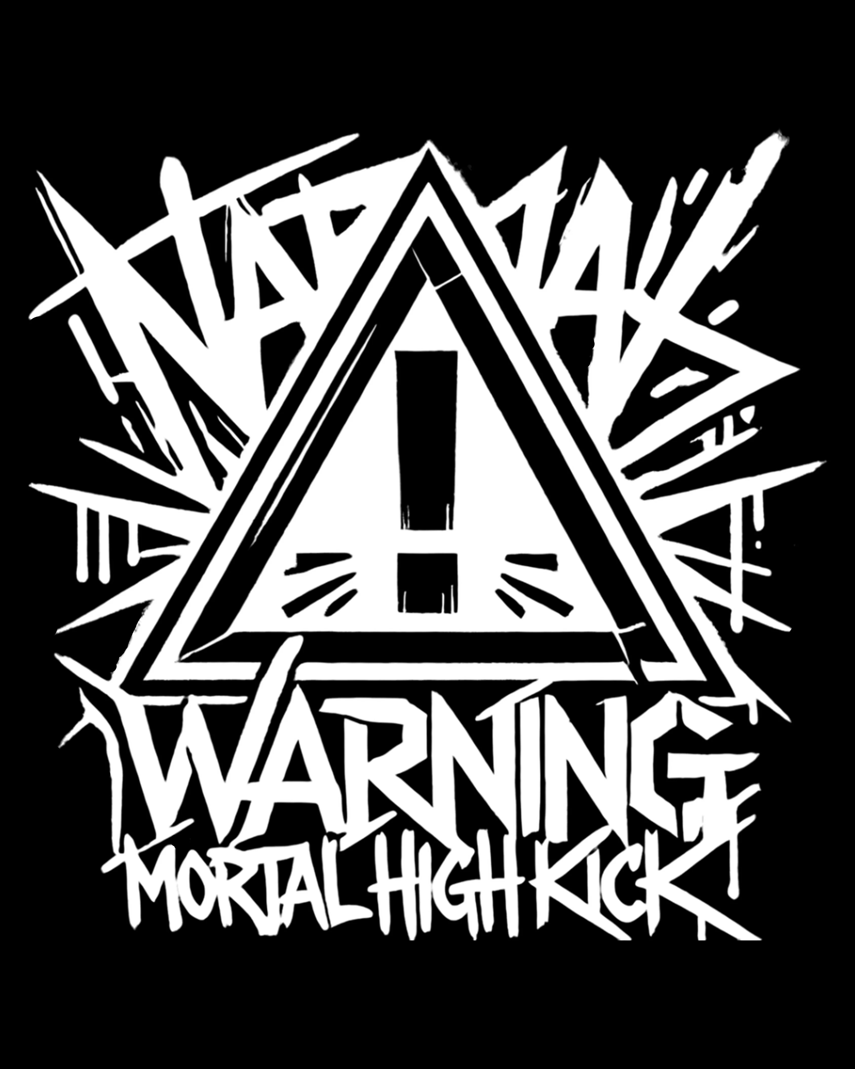 Camiseta Oversize Negra - WARNING