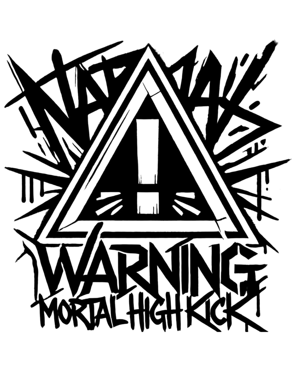 Camiseta oversize ''WARNING' blanca