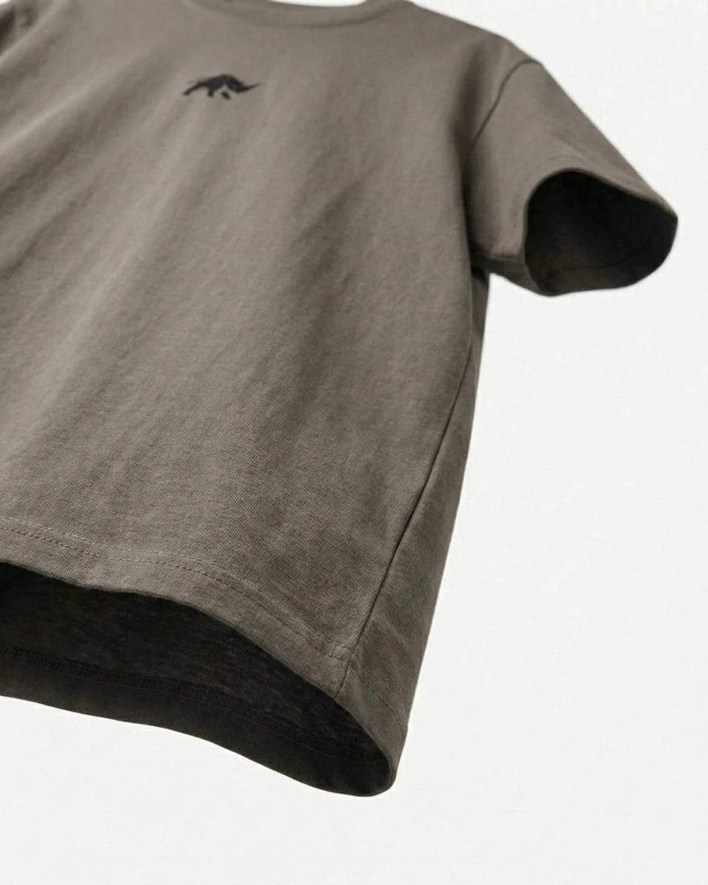 Camiseta oversize gris BJJ Kombat Life estilo streetwear urbano para entrenamiento y uso diario imagen detalle frontal