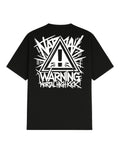 Camiseta Oversize Negra - WARNING