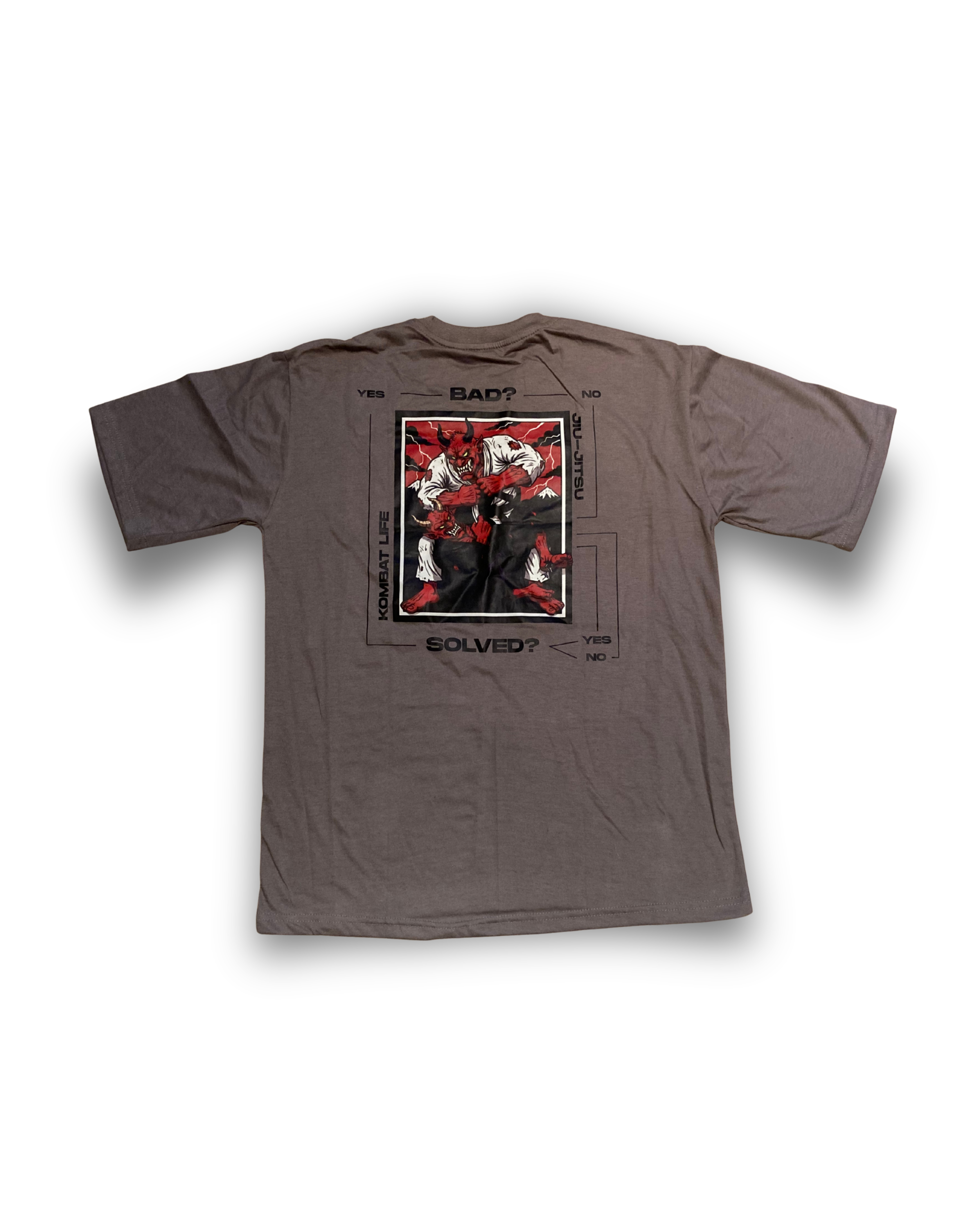 Camiseta Oversize "BJJ" – Gris Ártico | Kombat Life