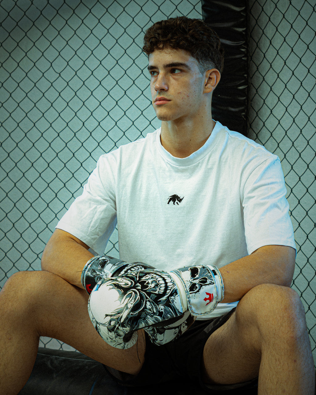 Camiseta oversize ''WARNING' blanca