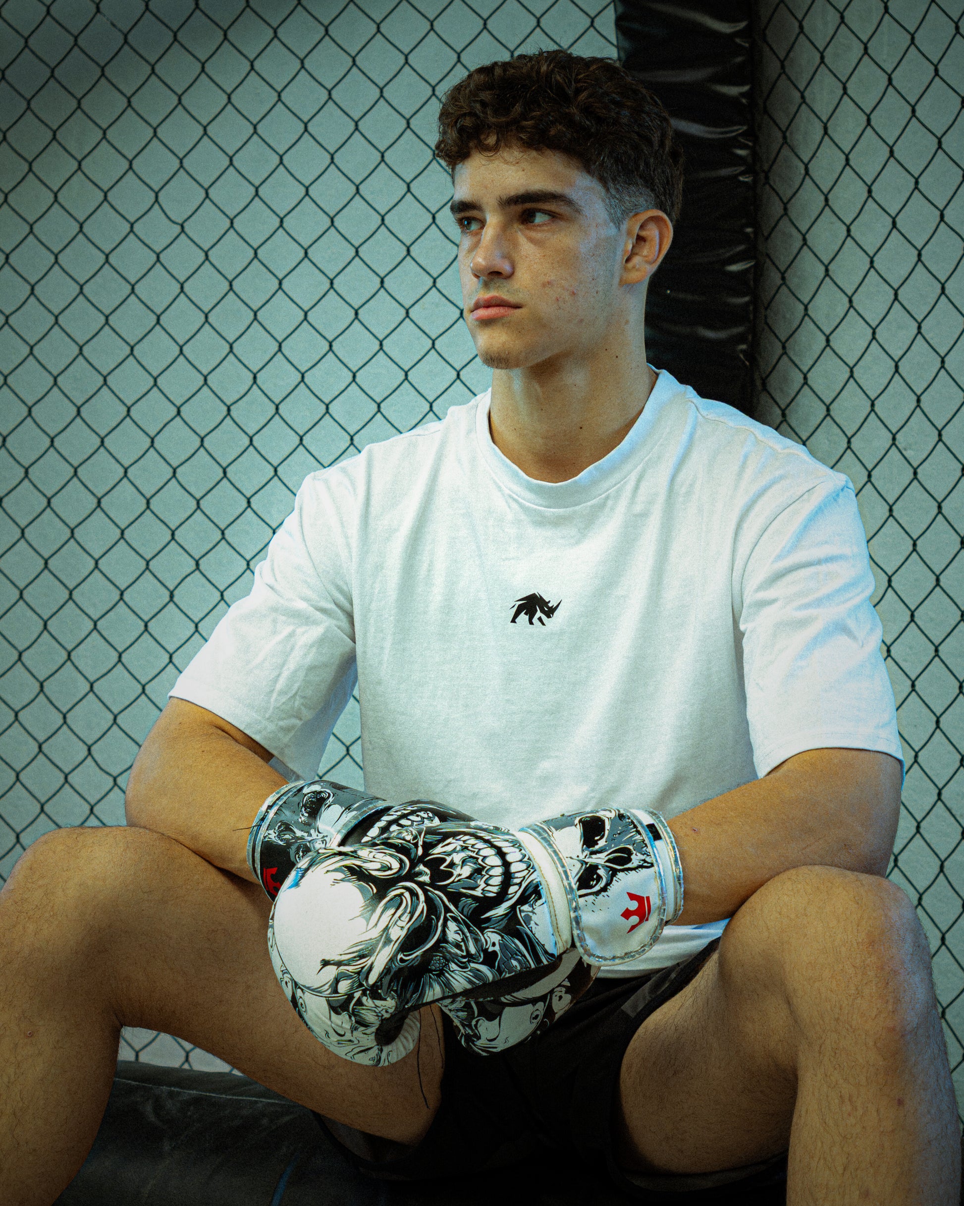 Camiseta oversize ''WARNING' blanca